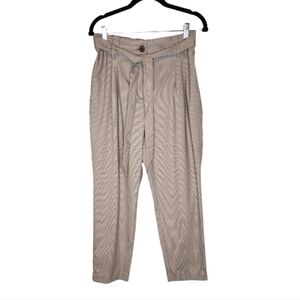 NEW Loft Houndstooth Paper Bag Waist Belted Pants Size Medium